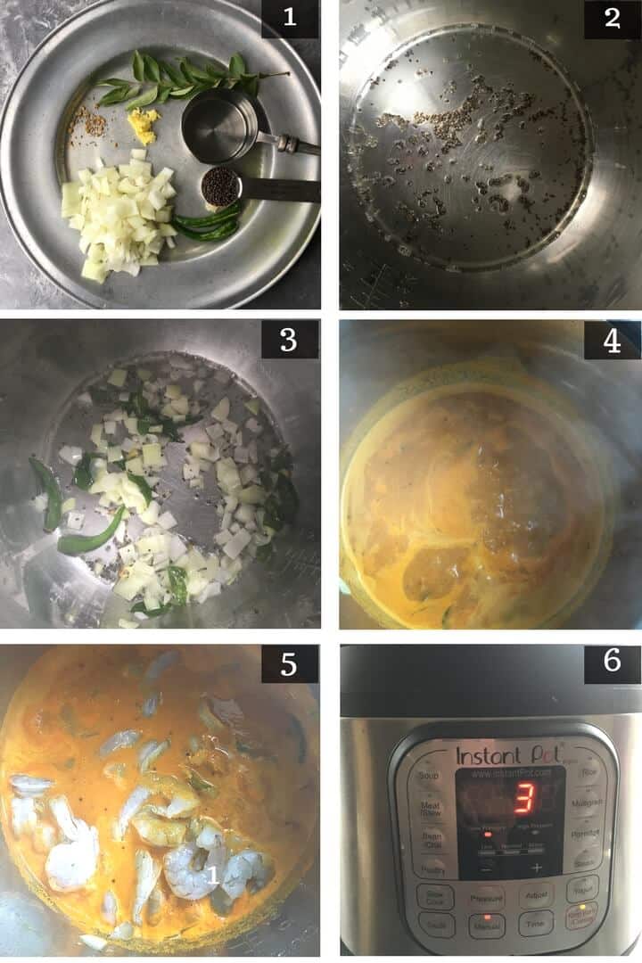 Step by Step pictures on how to make masala for Prawn Gassi
