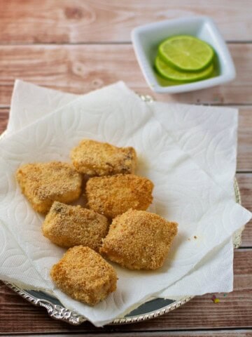 Fish Fry or Fish nuggets is a great after school snack that can be prepared in less 30 minutes. Fish Fry, also called as Meen Kadina is a common delicacy in Mangalore eaten as a side dish to go with a meal.