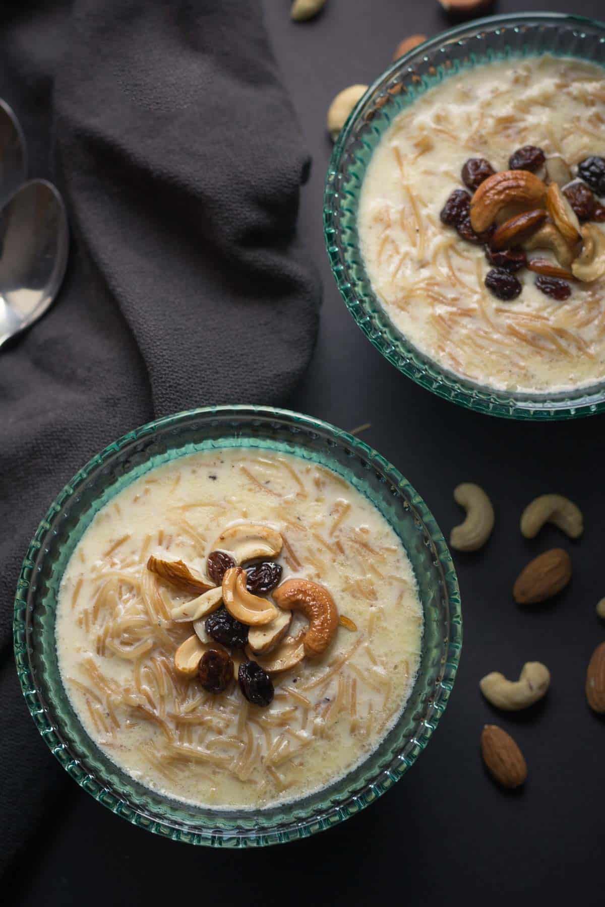Seviyan kheer or Semiyan payasam is a creamy and delicious dessert that you can put together in a cinch.