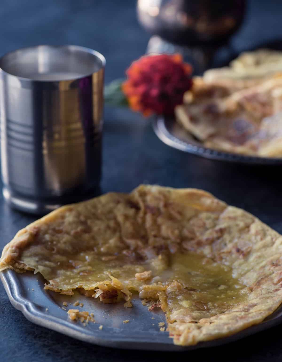 Nothing is more heavenly than a bite of this flaky melt-in-the-mouth Puran poli 