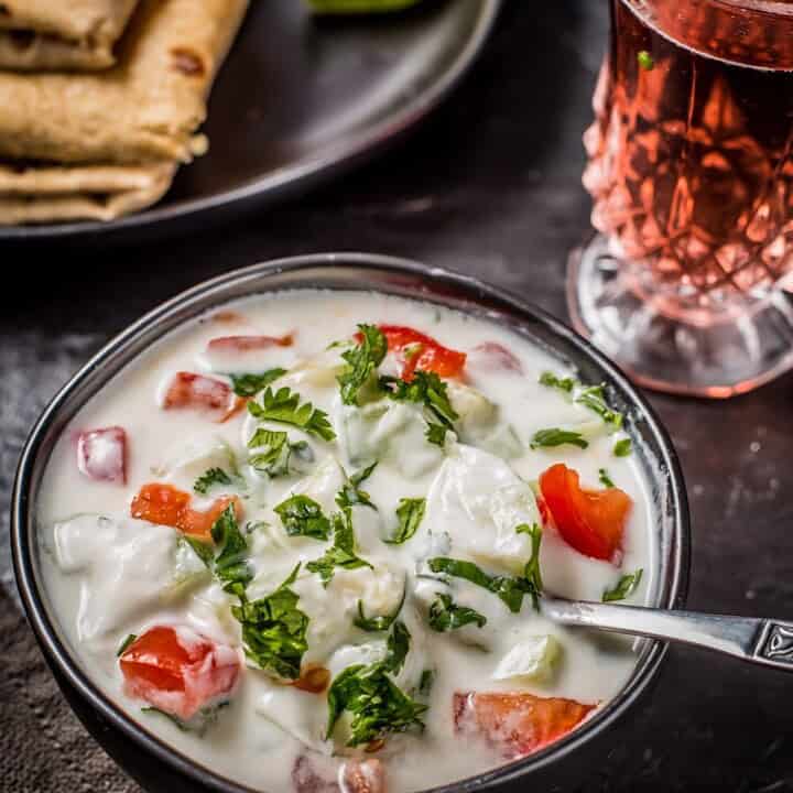 Cucumber Tomato Raita - Simple Indian Meals