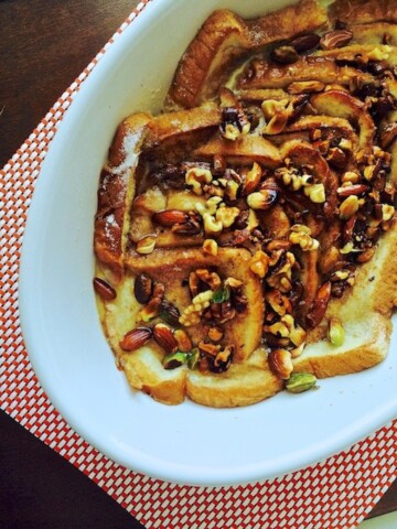 Double Ka Meetha served in a white bowl