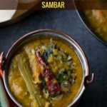 Sambar served in a steel bowl