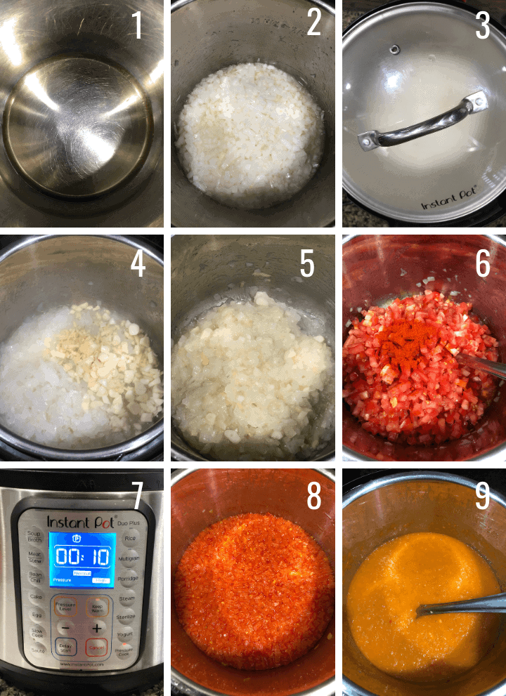 Step by step pictures to make curry sauce in Instant Pot