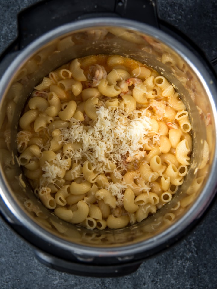 Mac and cheese cooked in an Instant Pot