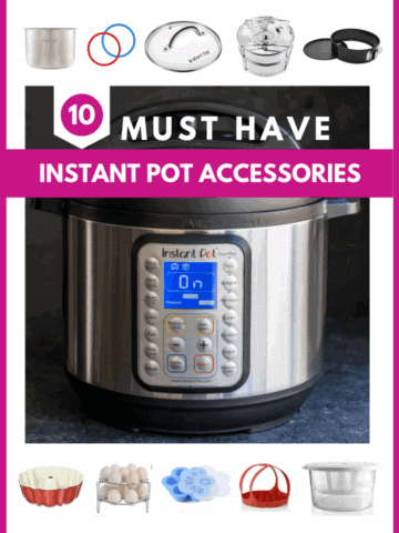 A Picture depicting Instant Pot Duo Plus along with the 10 most useful Instant Pot Accessories