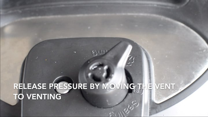 Move vent knob to venting