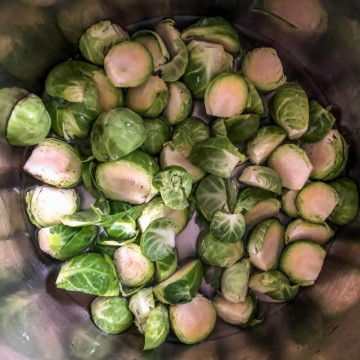 Brussel Sprouts in the Instant Pot before steaming for 2 minutes.