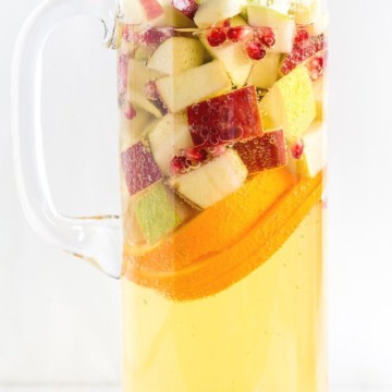 Apple Cider Sangria served in a glass
