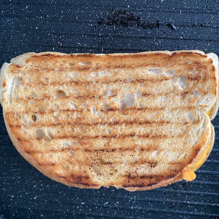 Grilled cheese sandwich on a pan