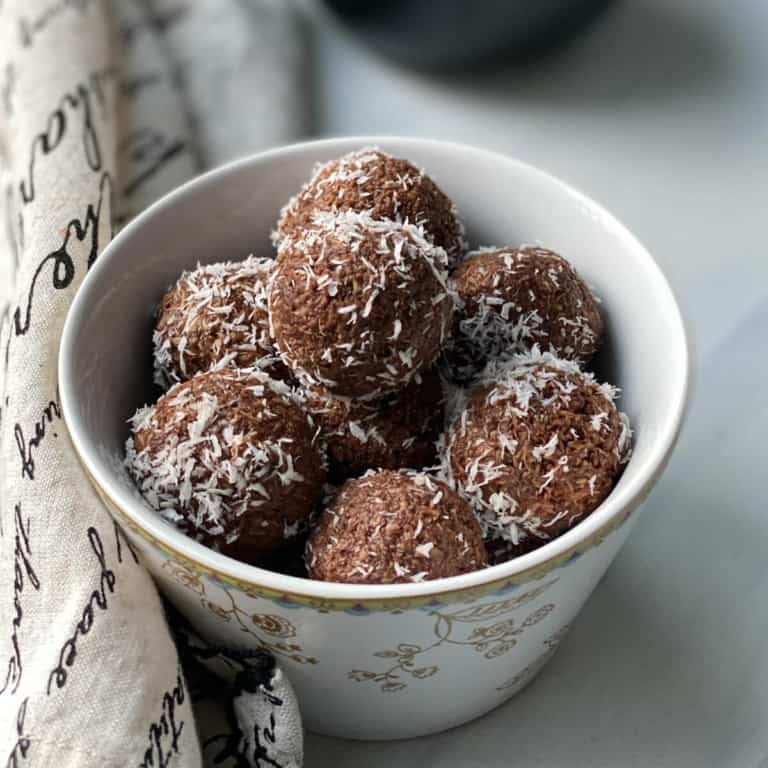 Easy Chocolate Coconut Balls (Ladoo)